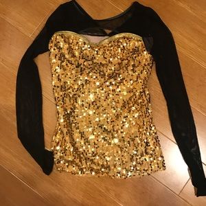 Gold sequin top